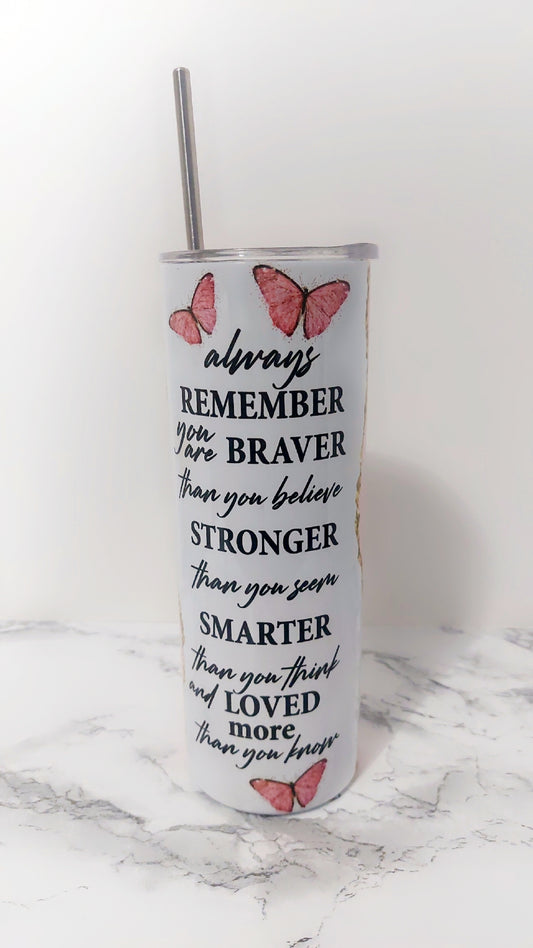 Always Remember Motivational Tumbler