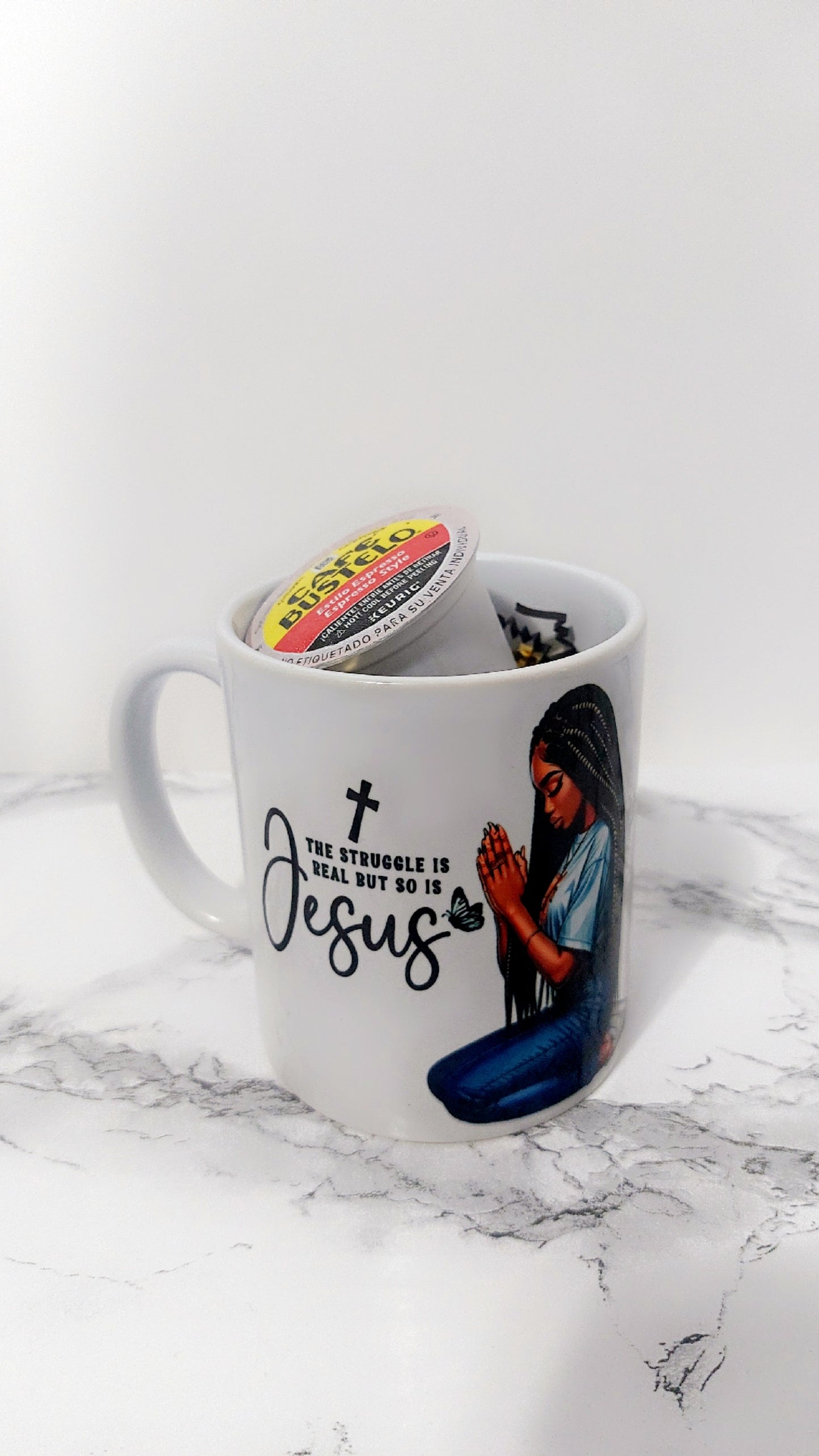 The struggle is real But so is Jesus Mug