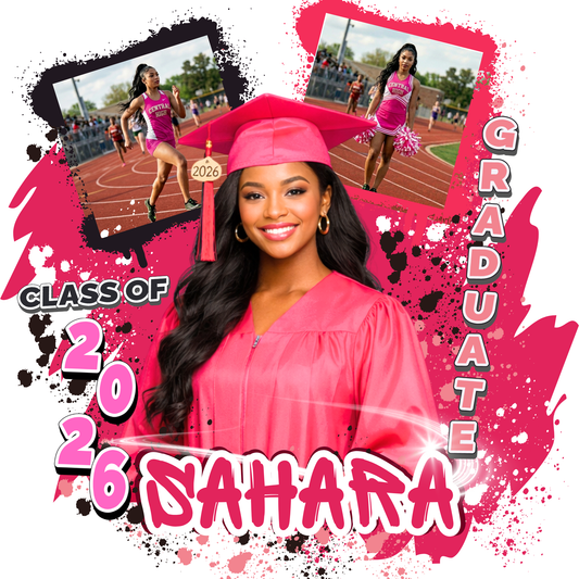 Pink Editable Grad Template